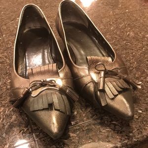 Stuart Weitzman Pointed Bronze Shoes